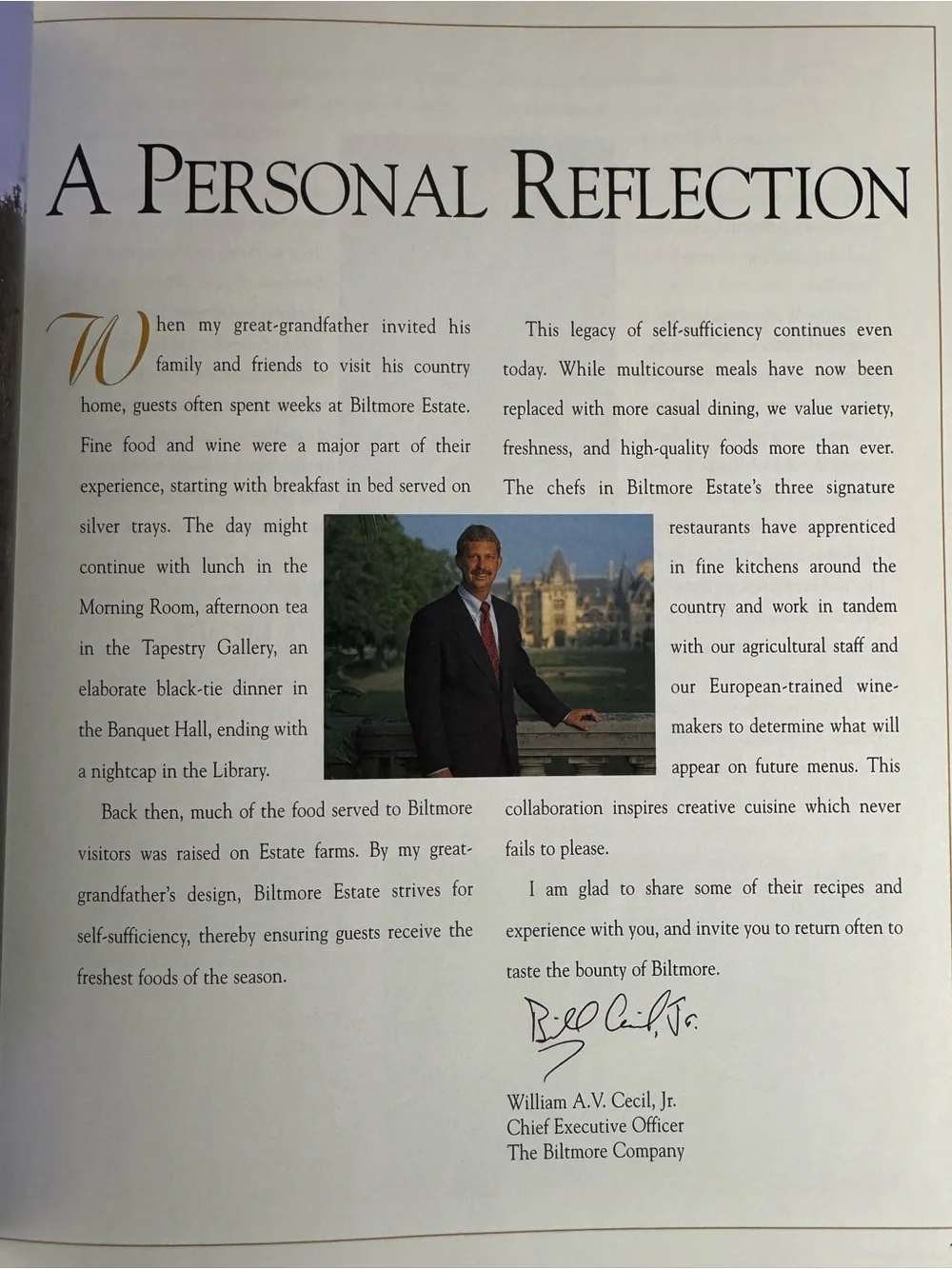 Bounty of Biltmore Cookbook - Collectors Edition Asheville North Carolina 2000